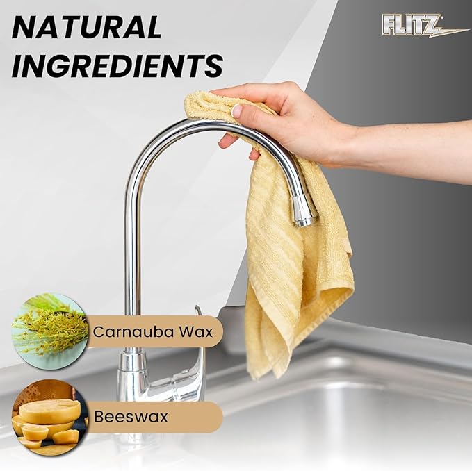 Flitz Faucet Wax Plus - 7.6oz Bottle of USA-Made, Water-Based Faucet Cleaner & Polisher for Water Stains, Fingerprints, & More - Metal Wax for Bronze, Nickel, Chrome, Brass - Granite Polish (24 Pack)