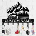 Personalized Train Metal Keys Hooks,Custom Name Metal Train Keys Hooks,Black Metal Train Wall Home Storage Decorative Keys Hooks,Key Holder Hooks for Wall (Style C)