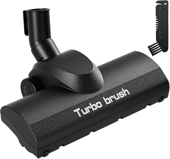 1-1/4" Turbo Brush Vacuum Accessory, as 1.25 Inch Shopvac Canister Universal Wet Dry Vac Floor Head Attachment, Ideal for Pet Hair Removal on Carpets Area Rugs Hardfloors (Turbo Brush)