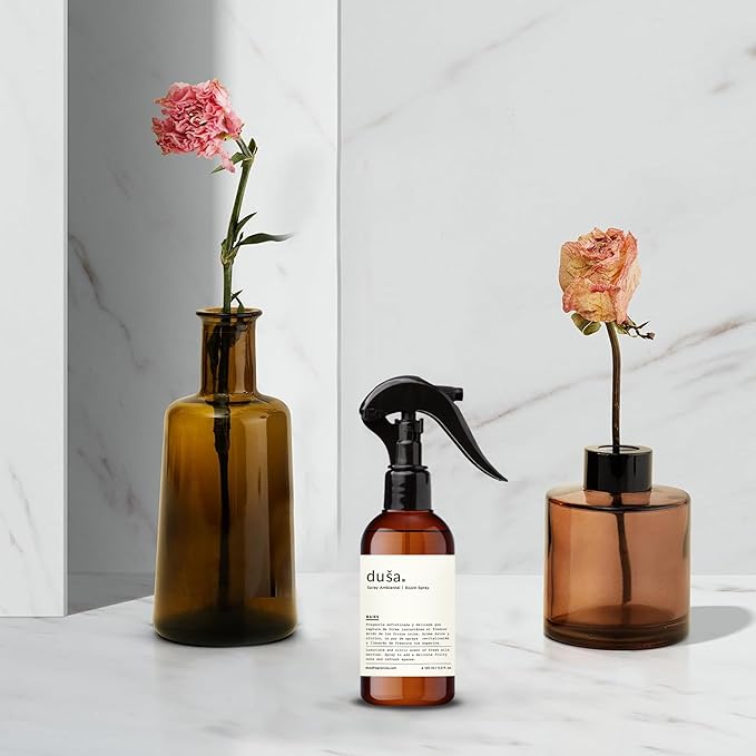 Dusa Baies Room Spray - 4 fl oz - Ultimate Home Fragrance, Bed Room Essentials & Soothing Fabric - Natural Air Freshener & Linen Mist for Home - Eco-Friendly Odor Eliminator w/Aromatherapy