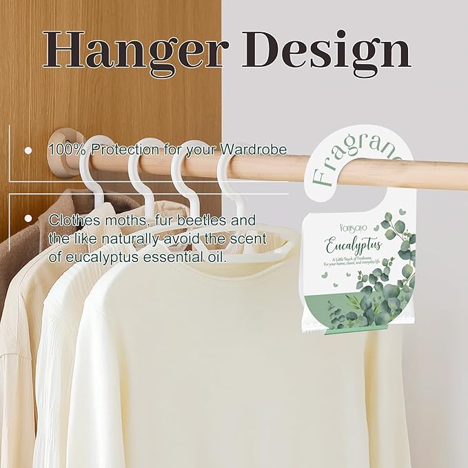 14 PCS Eucalyptus Sachets Bags for Drawers and Closets, Long Lasting Scented Sachets Air Fresheners, Natural Odor Eliminator, Home Fragrance for Wardrobe, Shoe Cabinet, Car & Bathroom Potpourri Bag