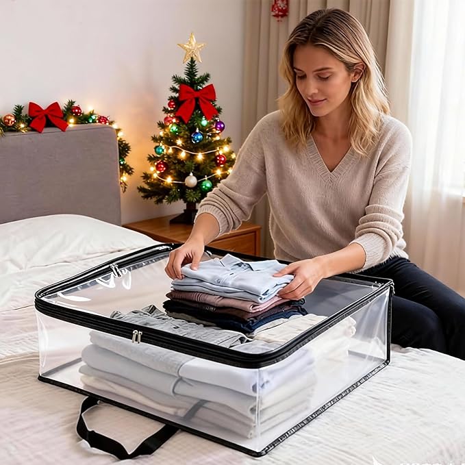 12 Pack 95L Wreath Storage Bags, 26 Inch Wreath Storage Container for 24 to 30 Inch Artificial Garland, Holiday Decoration Organizer for College Carrying Bedding Toys Organizer