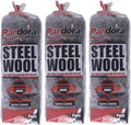 Pandora Steel Wool #4 – Extra Coarse Grade, 48 Pads for Tough Cleaning - Metal Strands - Ideal for Removing Stubborn Paint, Rust, Dirt, and Varnish