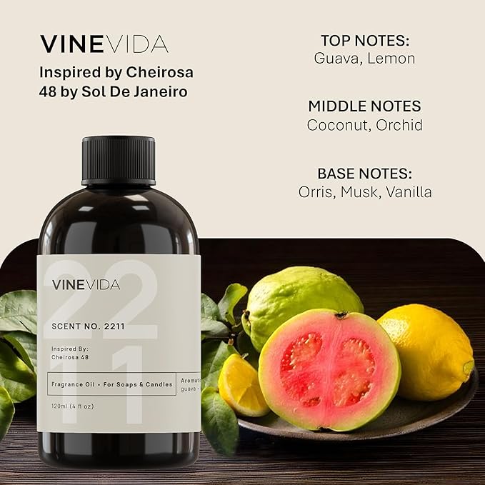 VINEVIDA [4oz] Scent No.2211 Fragrance Oil for Candle Making and Soap Making - Premium Candle Scents for Soy Candles
