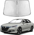 EcoNour Windshield Sun Shade Compatible for Honda Accord 2013–2017 | Sedan Front Window Sunshade | Foldable 4-Layer Sun Visor Protector | UV & Heat Blocking | Keeps Interior Cool