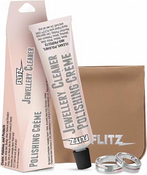 Flitz Precious Metals Polishing Creme - 1.76oz Tube of USA-Made Gold and Sterling Silver Jewelry Cleaner and Polish - Diamond Ring Cleaner to Remove and Protect Against Tarnish