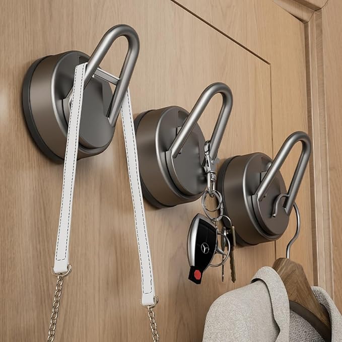 Adhesive Suction Cup Hooks - Milk White Heavy Duty Bathroom & Kitchen Wall Hook, 4-Pack, Ideal for Towel, Robe, and Loofah Storage