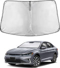 for Volkswagen Jetta 2019-2026 Windshield Sunshade -EcoNour Sunshade 240T Polyester Material Cars Sun Visor Reflector Blocks UV Rays Foldable Sunshade Interior Protection Volkswagen Jetta Accessories