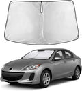 EcoNour Windshield Sun Shade for Mazda 3 2010–2013 | Front Window Sunshade | Foldable Car Sun Protector | Blocks UV Rays & Keeps Interior Cooler