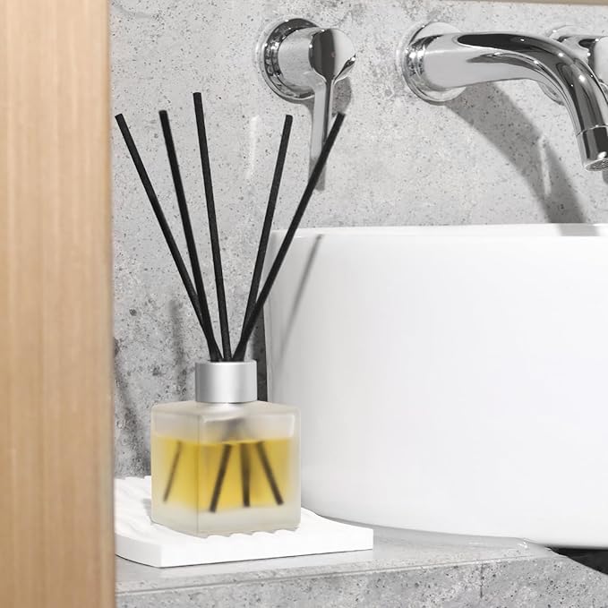 3-Pack Reed Diffuser Set, Linen/Citrus/Bamboo White Tea Scented Oil, Forest Aroma Essential Oils with Diffuser Sticks, Long Lasting Bathroom Air Freshener, Home Fragrance for Room Decor