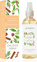 White Sage & Sandalwood Smudge Spray by Aromafume | 100ml/3.3 oz | Sage Spray for Cleansing Negative Energy & Protection | Non-Toxic | Room Spray for Spiritual Cleansing, Smokeless Sage Smudging