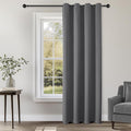 ChrisDowa Blackout Curtains 120 Inches Long for Living Room, Grommet Thermal Insulated Room Darkening Curtains for Bedroom (1 Panel Set, Grey, 52 x 120 Inch)