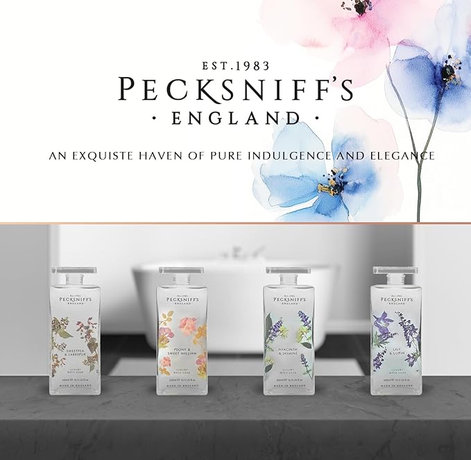 Pecksniff's Lily & Lupin Bath Soak Decanter | 500ml/16.9 Fl Oz