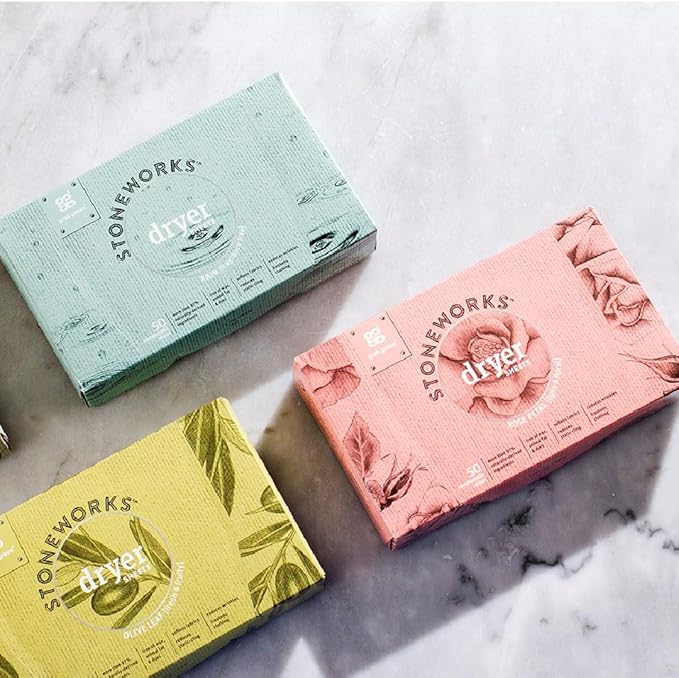 Grab Green Stoneworks Cruelty-Free Dryer Sheets | Softens Fabrics, Freshens Clothing & Reduces Static-Cling and Wrinkles | Plant Based | Olive Leaf Scent (160 Sheets)