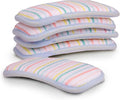 Simplified 5-Pack Scrub & Wipe 2-in-1 Dishwashing Sponges - Non-Abrasive Cleaning Sponges, Double-Sided - Safe for Dishes, Non-Stick Pans or Glassware, Absorbent Dish Sponges, Rainbow Stripe