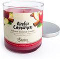 Apples & Cinnamon Scented Natural Soy Candle, Essential Fragrance Oils, 100% Soy, Phthalate & Paraben Free, Clean Burning, 9 Oz.
