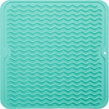 MicoYang Silicone Dish Drying Mat for Multiple Usage,Easy clean,Eco-friendly,Heat-resistant Silicone Mat for Kitchen Counter or Sink,Refrigerator or Drawer liner Mint M 12 inches x 12 inches