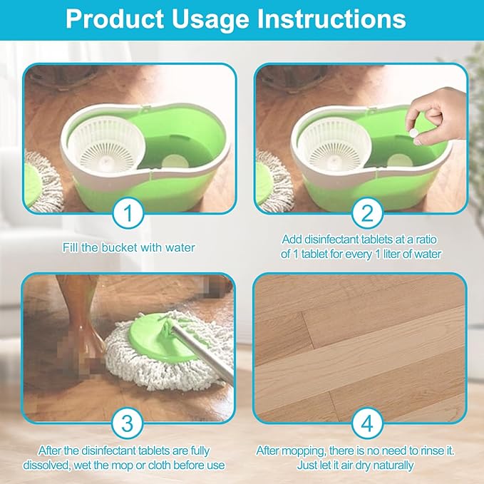 Snuglovela Powerful Floor Cleaning Tablets (200 PCS) - 2 Bottle Floor Deep Cleaner Dissolves Fast for Streak-Free Shine on Hardwood, Tile, Marble | Safe for Pets & Robots/Tineco