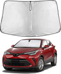 EcoNour Windshield Sun Shade Compatible for Toyota CHR 2018– 2024 Front Window Sunshade Foldable Sun Visor UV & Heat Blocking Protection