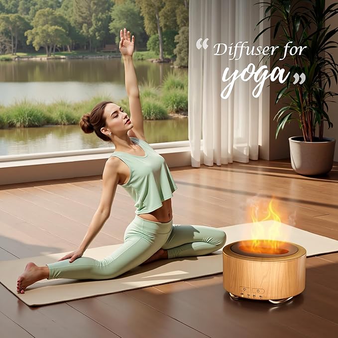Essential Oil Scent Diffuser for Home: 500ML Large Fragrance Aromatherapy Diffuser for Hotel Office Yoga Room, Mist Humidifier with 9 Colors LED Lights for Kids/Women Home Relaxation,Canary Yellow.