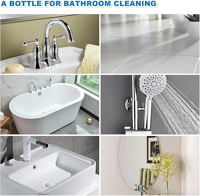 NBDIB 3PC Bathroom Descaler Foam Cleaner Spray,2025 Upgraded Stubborn Stains Cleaner, Bathroom Descaler Spray,All Purpose Rinse Cleaning Foam for Toilet, Bathtub, Tile, Glass and Sink