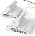 Baby Clothes Hangers 80PCS, 11"-14" Extendable and Stackable Kids Hangers, 45g Ultra-Thick Space Saving Non-Slip Plastic Hanger for Infant, Toddler and Nursery Closet, White