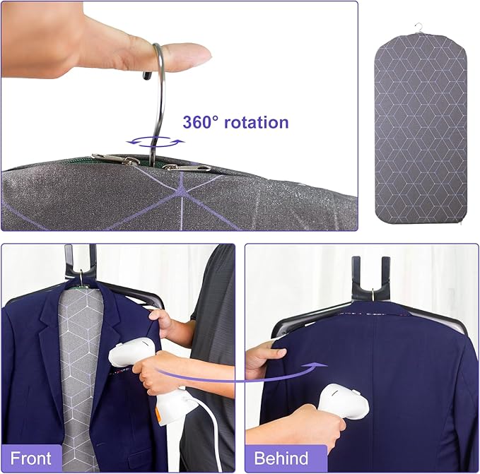 EVEME Steamer Board for Clothes with Ironing Gloves,Stand for Steaming Clothes,Steamer Pad,Hanging Ironing Board,Clothes Steamer Board,Steamer for Clothes,Hanging Steam Iron Pad