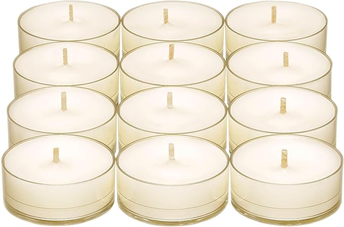 PartyLite Tea Lights Candles, Marshmallow and Vanilla with Caramel Scent, Gift Set of 12, Aromatherapy with up to 4 to 6 Hours Burn Time, Ideal for Home Decor, Holiday Gifting & Celebration