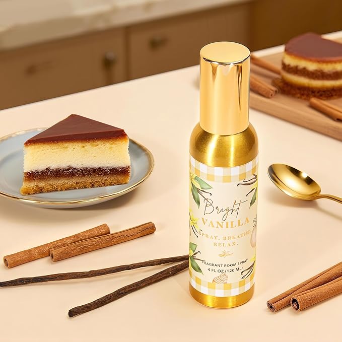 Room Spray, Bright Vanilla, Cinnamon Apple, Fir Breeze, 3 Pack, Each 4 fl oz, Concentrated Room Spray, Air Freshener for Home, Long-Lasting Odor Eliminator for Bathroom and Office