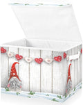 Christmas Baskets Collapsible Storage Bins with Lids, Christmas Gnome Storage Boxes Clothes Baskets for Organizing