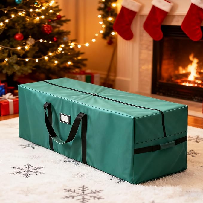Christmas Tree Storage Bag, Fits Up to 9-11 Ft Artificial Xmas Trees, 600D Heavy-Duty Waterproof Storage Bags with Reinforced Handles & Dual Zippers for Trees Cushion Furniture