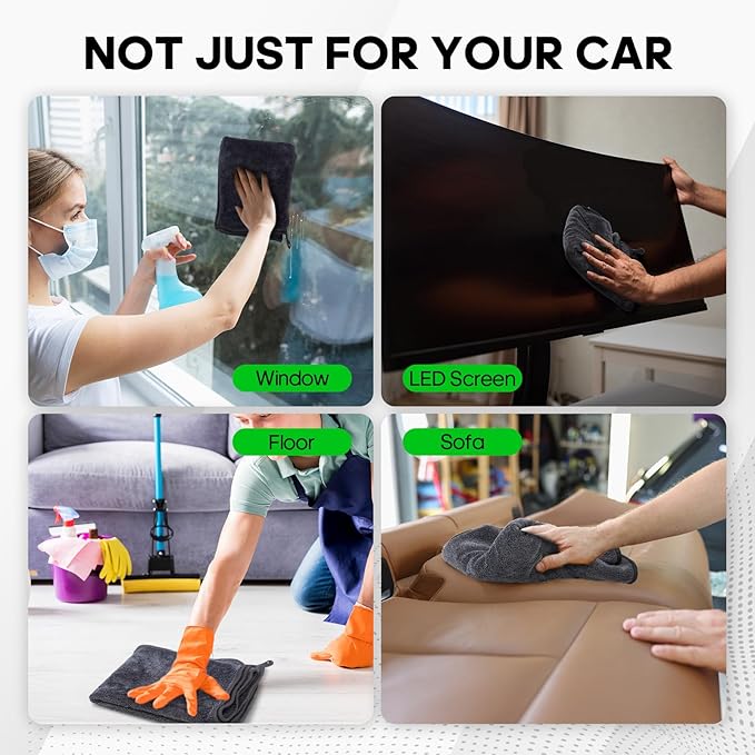 PBHEPJ 2 Pack Microfiber Towels (36"x 24") Extra Large Ultra Absorbent Drying Towel for Cars and Trucks, Without Streaks, Scratches, or Water Spots
