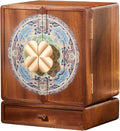 Wooden Jewelry Box for Women Jewelry Box With Drawers Walnut Wood (Walnut Wood with printing B)