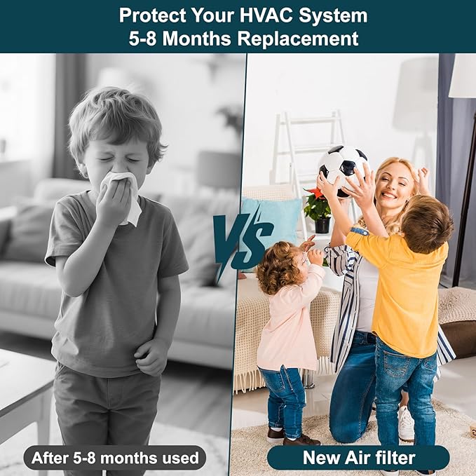 413 Replacement Filter Compatible with AprilAire Whole House Air Purifiers MERV 13,1410,1610,2410,2416,3410 4400, 16x25x4 Furnace Filter (Pack of 2)