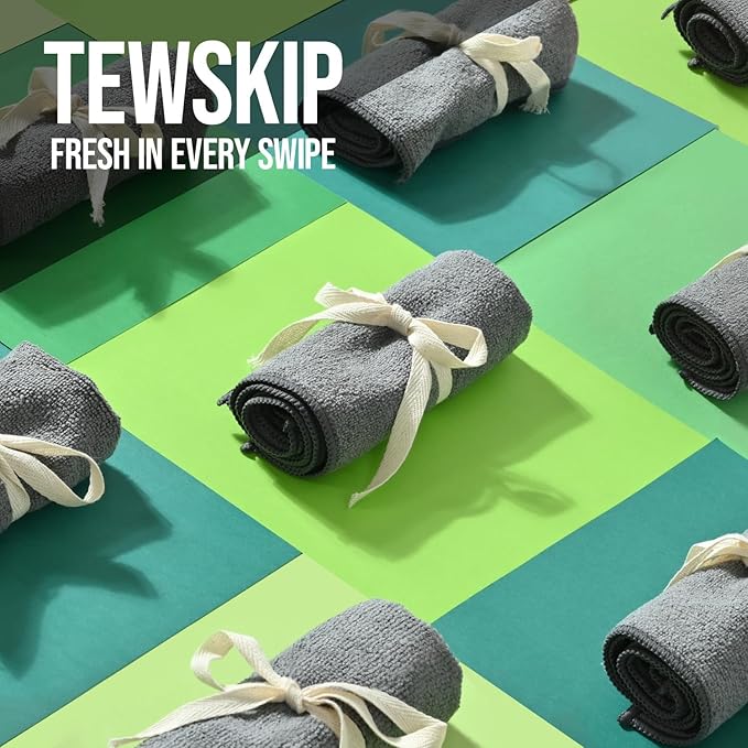 Tekswip Microfiber Cleaning Cloth 12"X12" 24 Pack Grey Lint Free Microfiber Towels for Cars-Extra Thick, Streak-Free, Fast Absorbent - Reusable Multi-Purpose Housekeeping Rags for Cars