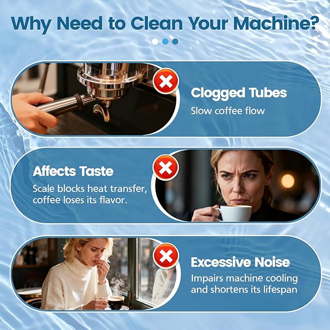 CPLIKE 24 Tablets Coffee Machine Cleaning Tablets Compatible with Jura Automatic Coffee Centers Machines, High Efficiency Cleaning and Longer Life Span, Park# 64308