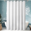 Titanker Extra Long Shower Curtain Liner Fabric, 72x90 Inches, White Shower Liner Washable with 2 Magnets, Waterproof Bathroom Long Shower Liner Polyester Soft Lightweight, White