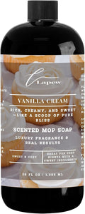 Lapew Vanilla Cream Scented Mop Soap Concentrate 36 oz | Premium Fragranced Floor Cleaner | Streak-Free | Hard Floor Cleaning Solution | Eco Friendly | Made in USA
