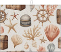Dish Drying Mat For Kitchen Counter, Seashells Starfish Coastal Microfiber Absorbent Dish Drainer Rack Pad Reusable Large 18x24in Drying Mat