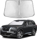 EcoNour Windshield Sun Shade for Nissan Pathfinder 2022–2026 | Front Window Sunshade | Foldable Car Sun Protector | Blocks UV Rays & Keeps Interior Cooler