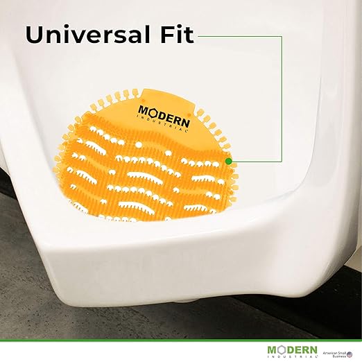 Modern Industrial Urinal Screen Deodorizer 10-Pack - Urinal Freshener and Urine Odor Eliminator - Fits Most Urinals in Schools, Restaurants, Offices, Long-Lasting Ocean Mist Scent - Blue