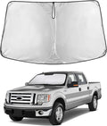 EcoNour Windshield Sun Shade for Ford F-150 2009–2014 | Front Window Sunshade | Foldable Car Sun Protector | Blocks UV Rays & Keeps Interior Cooler