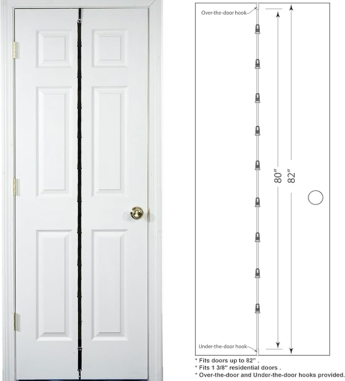 Perfect Curve Cap Rack | Over-The-Door Hat Organizer | Nine hooks holds 9-18 Caps | Baseball Cap Rack for Door | 1 Strap | Black