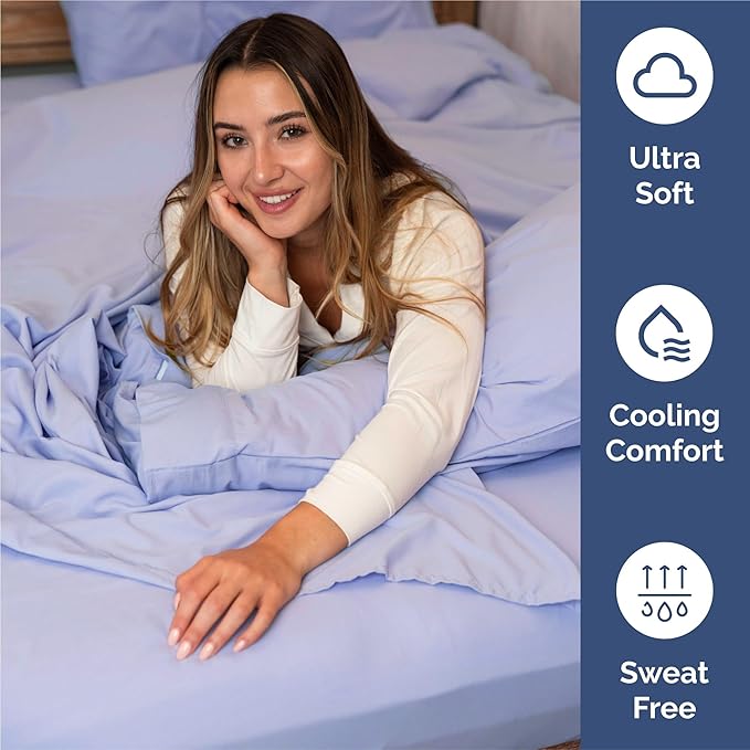 Twin XL 4 Piece Sheet Set - Comfy Breathable & Cooling - Ultra-Soft Hotel Luxury Bedding Set w/ 8-16 Inch Deep Pockets - 1 Flat & 1 Fitted Sheet & 2 Pillowcases - Wrinkle Free & Easy Care - Lavender