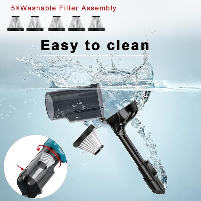 Adisipsoarin Cordless Vacuum Cleaner for Makita 18V Battery, Electric Handheld Vacuum Cleaner with 105AW Powerful Suction, Portable Vacuum Cleaner for Floor, Carpet, Car, Home (Battery Not Included)