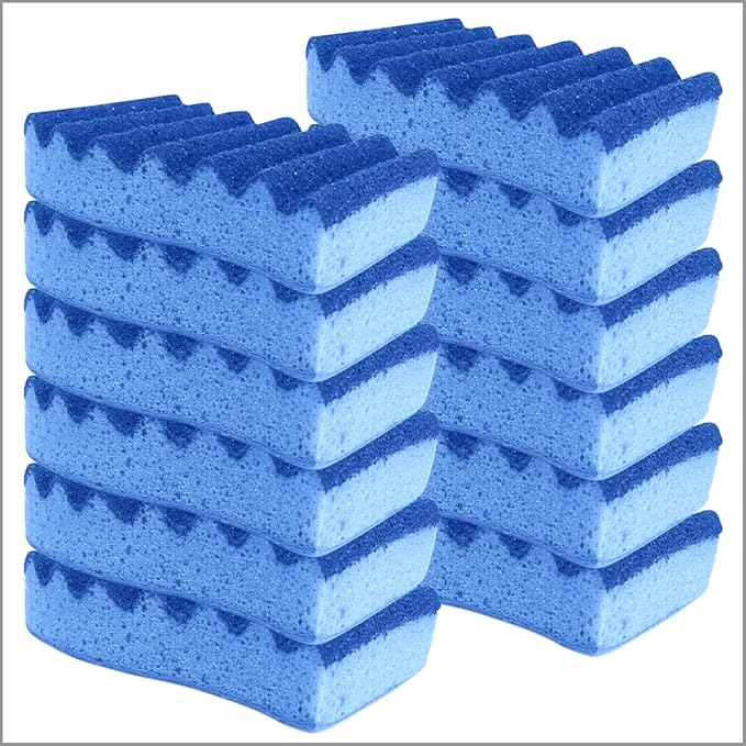 LOLA All Purpose Scrub Sponge, 12 Pack, Made in USA Scrub Sponge- Superior Technology, Non-Scratch, Long Lasting - Dishes, Mugs, Non-Stick Cookware