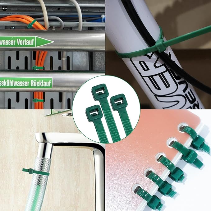 Zip Ties Assorted Sizes 4+6+8+10+12-Inch,600PCS Green Zip Ties,Multi-Purpose Self-Locking Nylon Cable Tie,Wire Tie Perfect for Home,Garden Trellis,Office,Garage and Workshop.