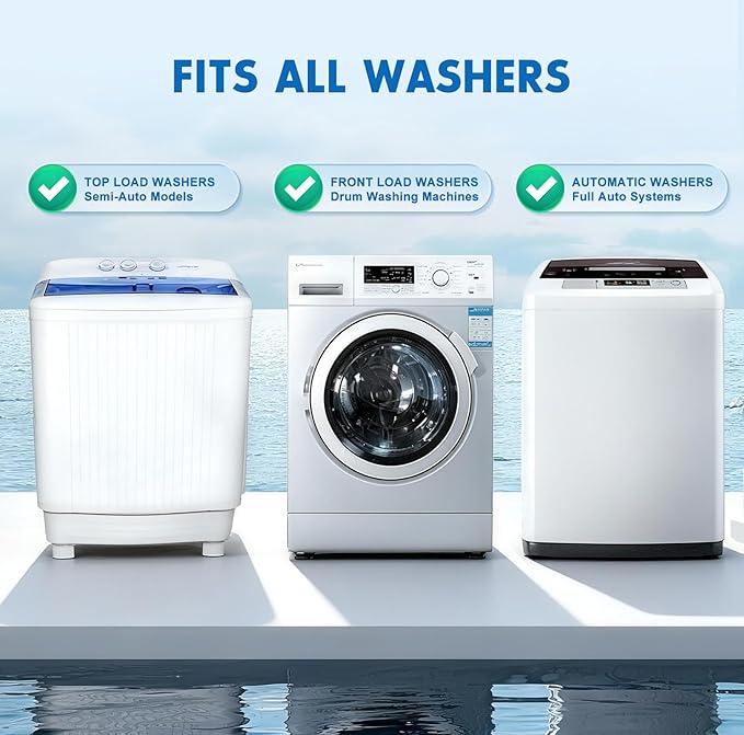 Washing Machine Cleaner Tablets and Deodorizer: 24 Pack Laundry Machine Tub Descaler Cleaner, Deep Cleaning Household Pods for HE Front Loader Top Load Washer, Septic-Safe Eco-Friendly - 1 Year Supply