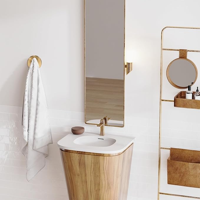 2 Pack Towel Hooks for Bathroom, Wall Hooks Suction Cup No-Drill Door Hanger Apply to Shower/Kitchen/Bedroom/Hanging Coat/Towel/Robe (Gold)