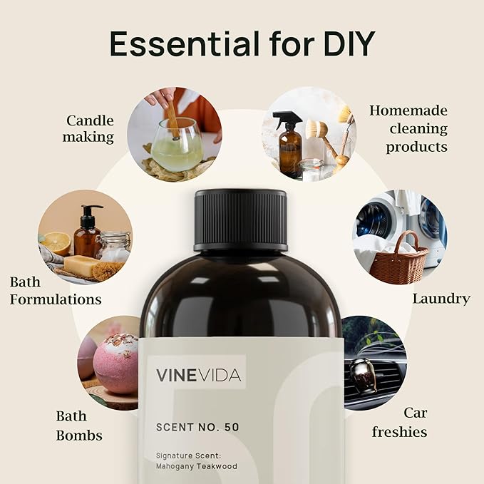 VINEVIDA 4oz Scent No.1011 Fragrance Oil for Candle & Soap Making - Natural Candle Scents Made in USA
